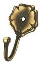 Antique Brass Flower Hook