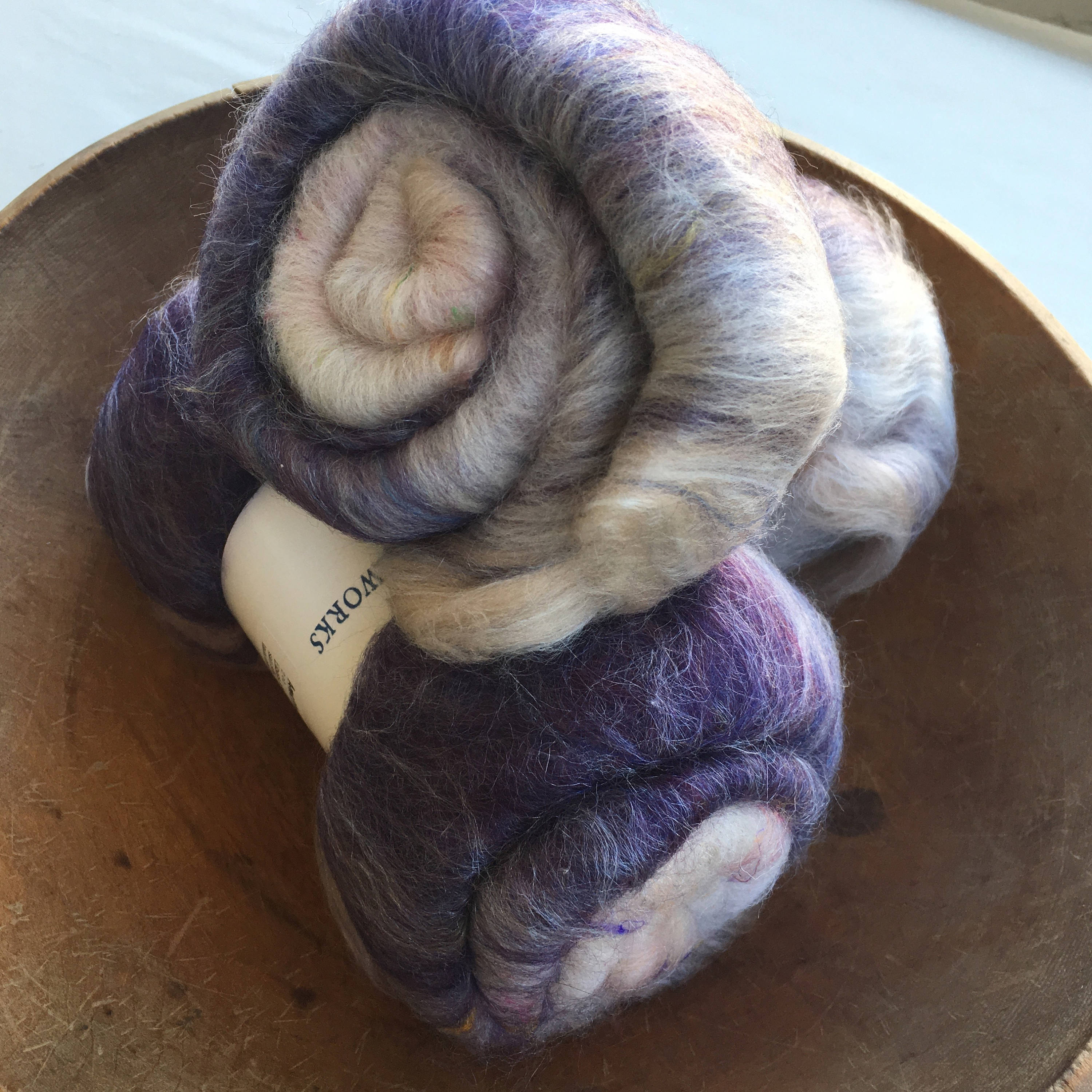 amethyst hues artisan batt spinning fiber