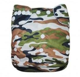 Brown and Green Camo Pocket Diapers