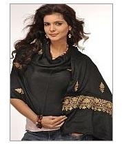 Chiffon Embroidered Zari Stole, Occasion : Casual Wear, Party Wear