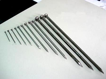 Polished Mild Steel Wire Nails, for Concrete Drilling, Grade : AISI