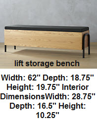 Lift Storage Bench