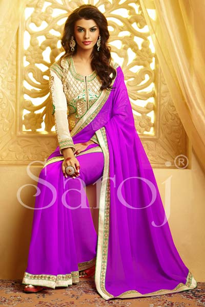 Beautiful coati blouse saree