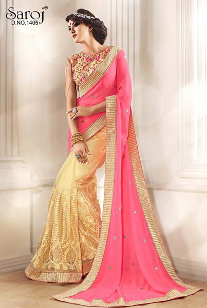 Beautiful net designer saree