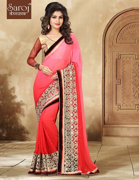 Lovely embroidery saree