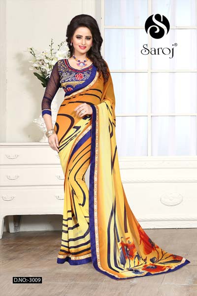 Lovely georgette printed saree