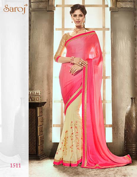 Royal Pink Designer Fancy Saree