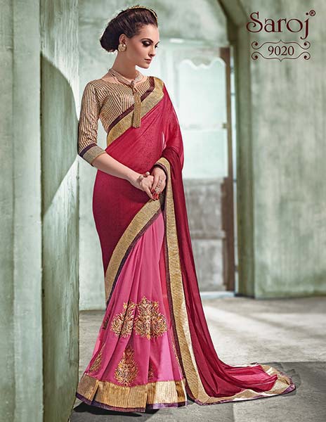 Royal Pink Fancy Designer Saree