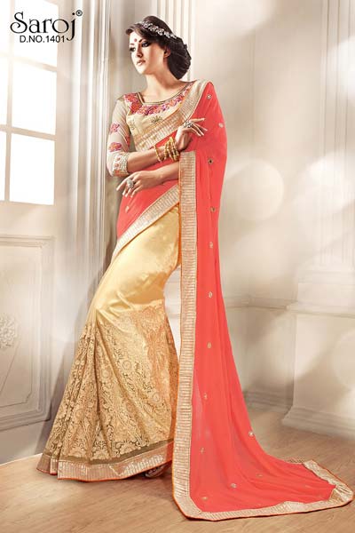 Trendy net designer saree Buy trendy net designer saree in Surat