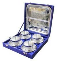 Brass Silver Plated Tea Set