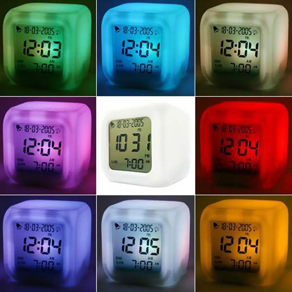 Led Colour Changing Digital Alarm Clock