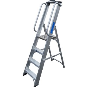 Aluminium Step Platform Railing Ladder