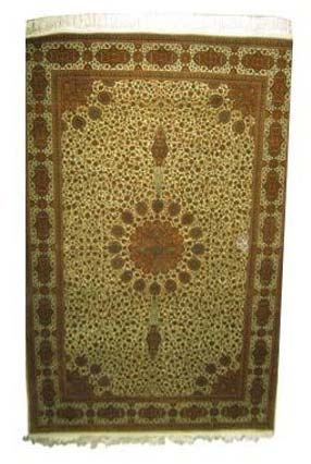 Plain Hand Knotted Silk Carpets, Size : Multisizes