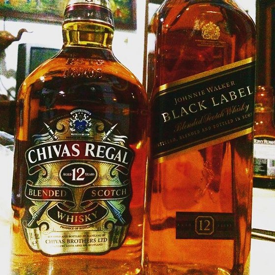 Jack Daniels, Black Label, Chivas Regal, Vodka and Whisky