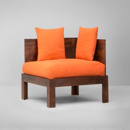 Elmwood Zurich One Seater Sofa Honey and Rust