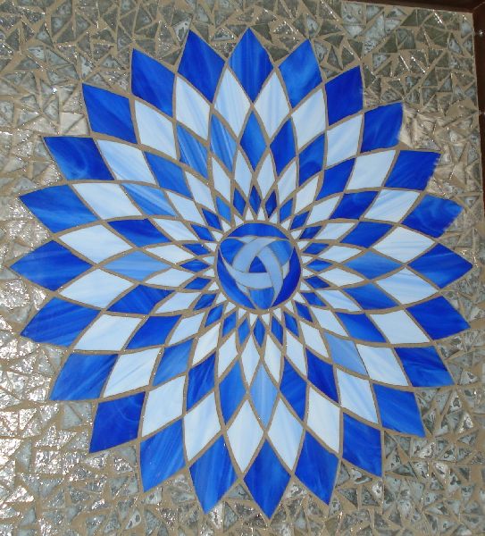 Square Blues Glass Mosaic