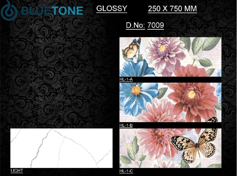 10x15 inch glossy flower digital wall tiles