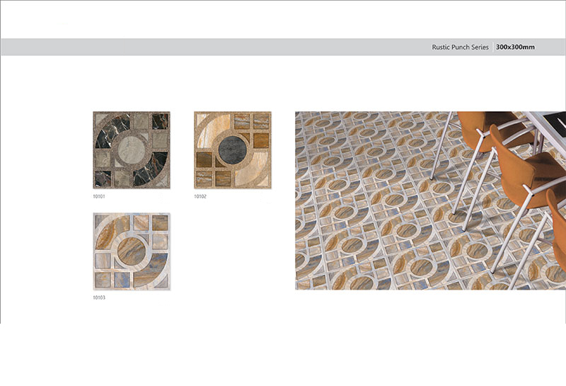 300x300 mm rustic punch porcelain floor tiles
