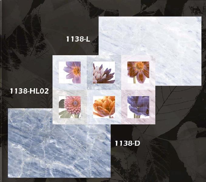 Flower design digital wall tiles