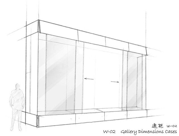 museum wall display cases gallery dimensions cases w 02