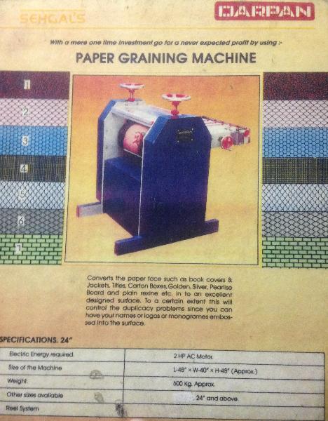 Electric 100-1000kg Paper graining machine, Voltage : 110V, 440V