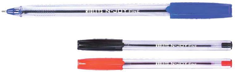 Round N-joy Fine Ballpoint Pen, for Writing, Pattern : Plain