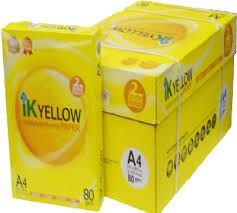Ik Yellow A4 Copy Paper (80gsm/75gsm/70gsm)