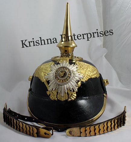 Brass Leather Helmet