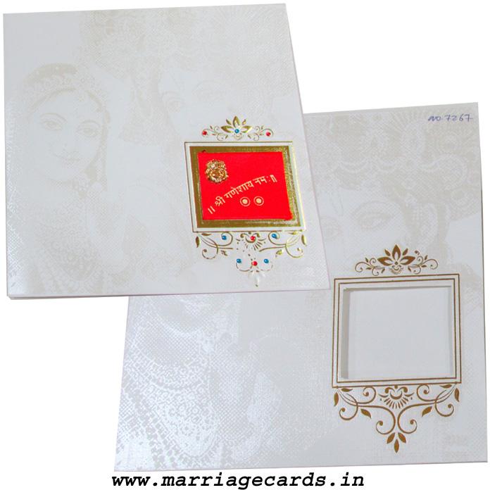 Decent Hindu Wedding Cards - 7267