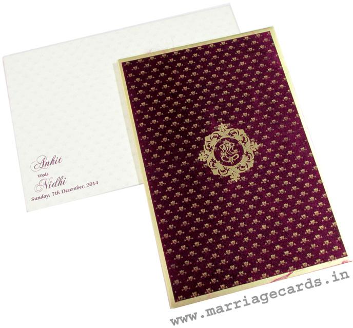 Wedding Cards,wedding cards, Color : Maroon