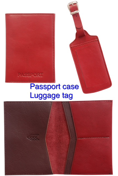 Leather Passport Case, Luggage Tags