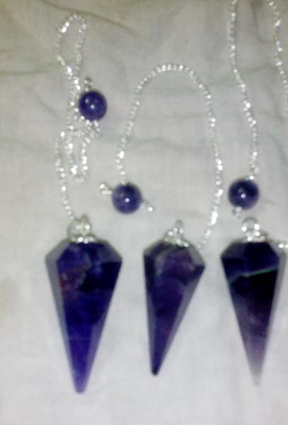 Amethyst Agate Pendulum