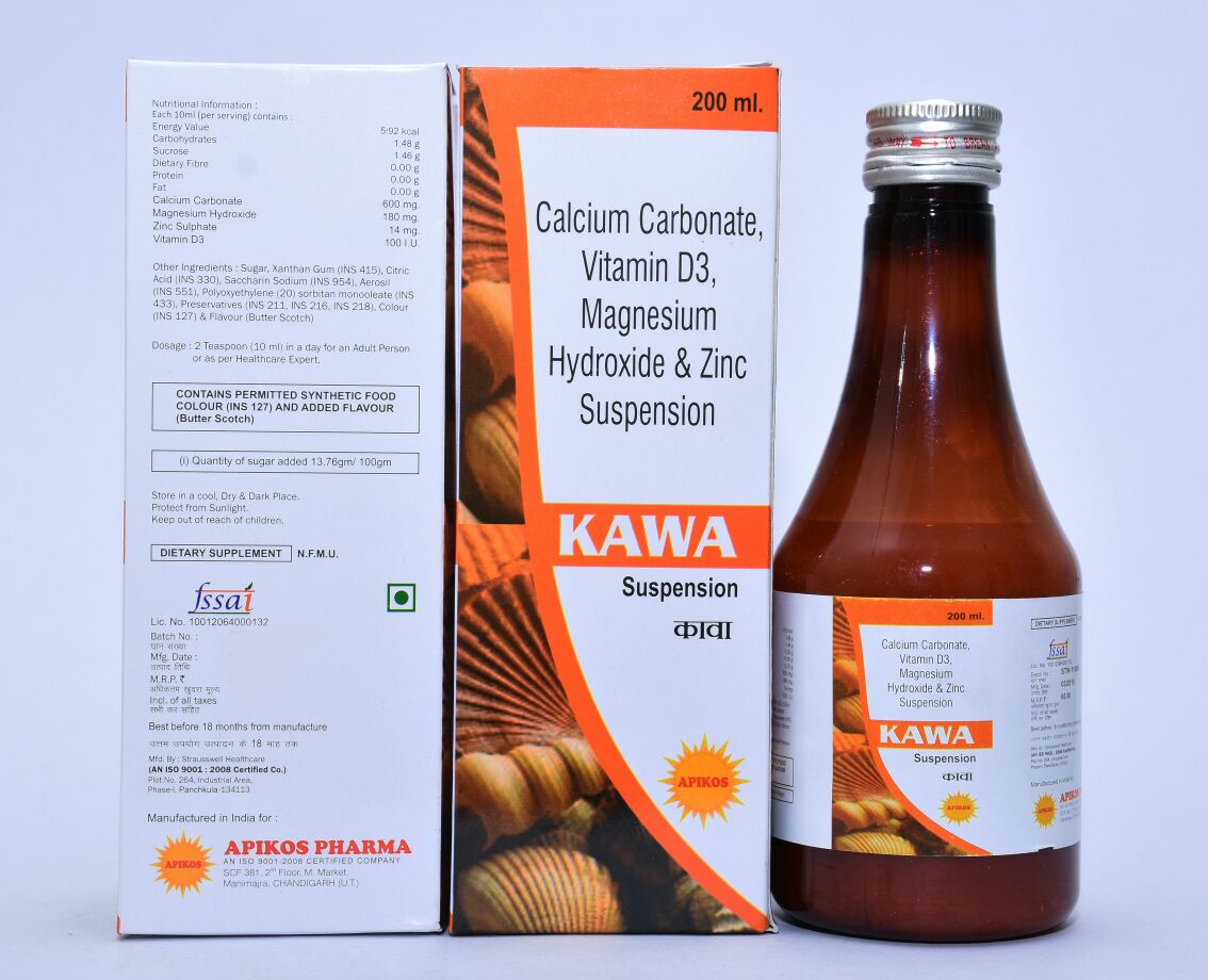 Calcium carbonate 625 mg + Magnesium Hydroxide 180 mg + Zinc Gluconate