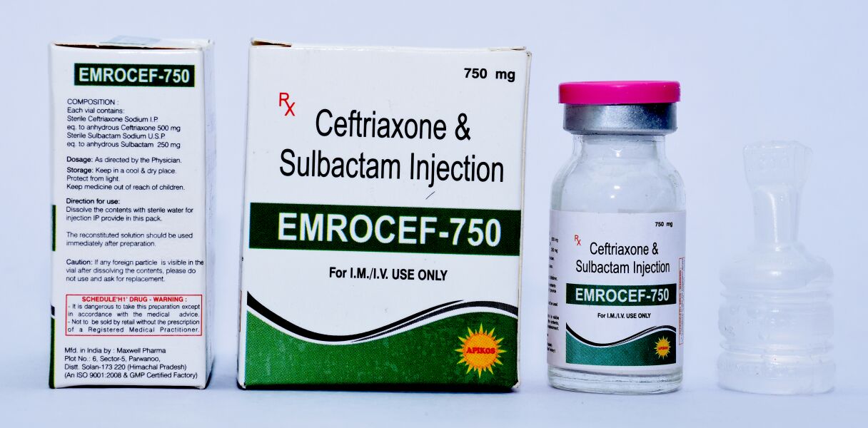 Ceftriaxone sulbactum 750 mg Injection
