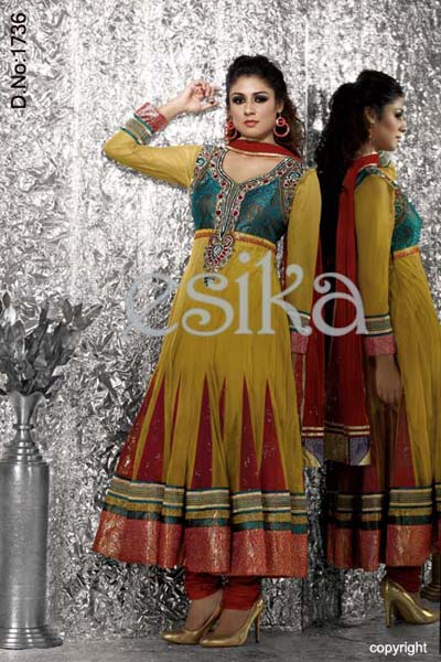 Multi Colored Anarkali Suit