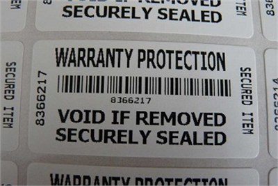 warranty stickers