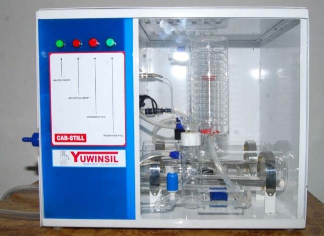 Quartz Automatic Double Distiller Cabinet Model 2 to 8 LPH With 3 Level Built-in Safety Control
