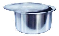 Round Polished Aluminium Tope With Cover, for Cooking, Feature : Light-weight