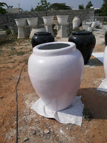 White Flower Pot