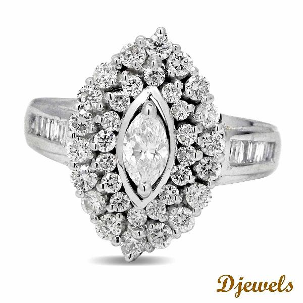 Djewels Diamond GOld Engagement Ring, Gender : Ladies