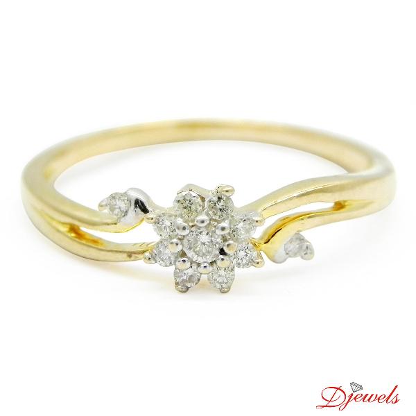 Djewels Gold Diamond Ladies Ring, Rings Type : Daily Wear