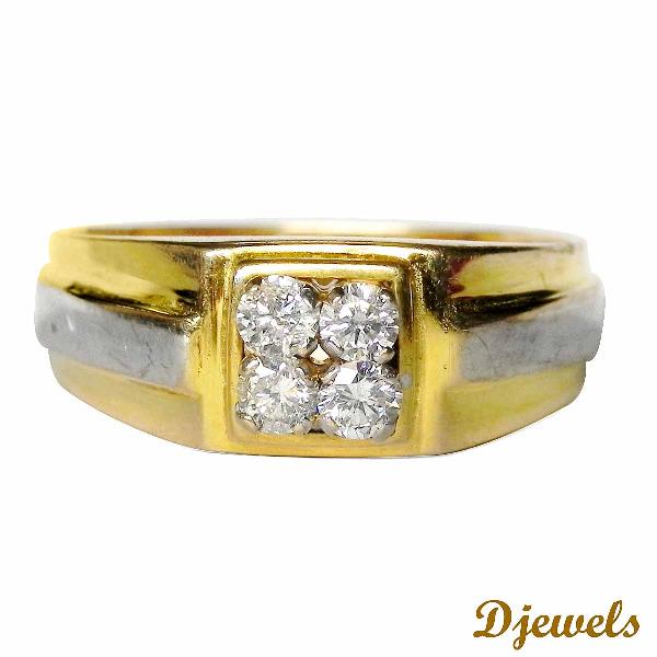 Djewels Gold Diamond Mens Ring, Gender : Gents