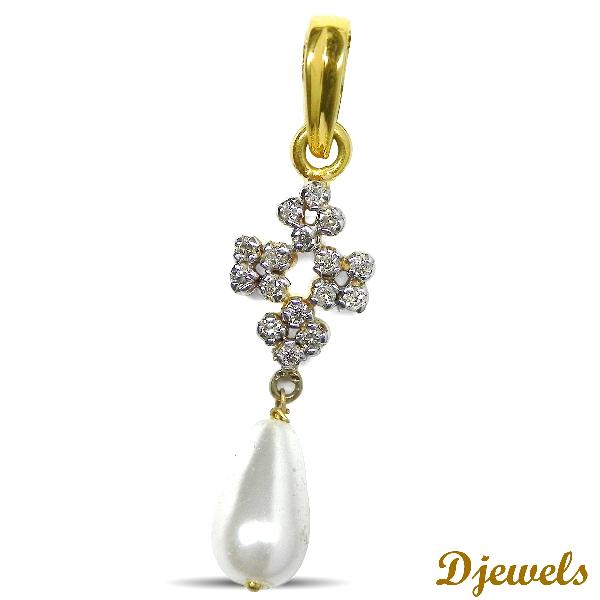 Djewels Gold Diamond Pendant, Gender : Ladies