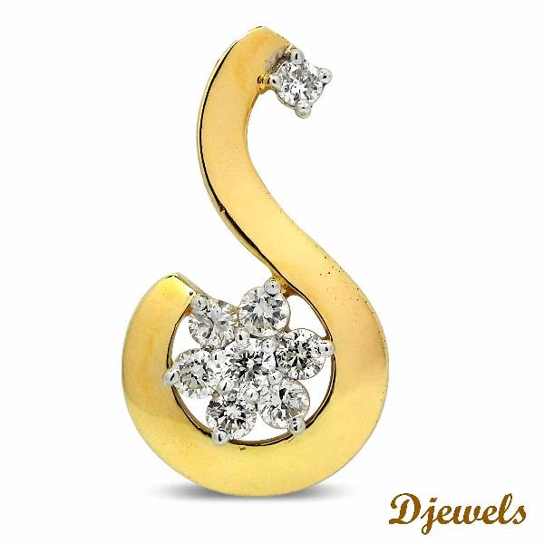 Diamond Pendant Alphabet D