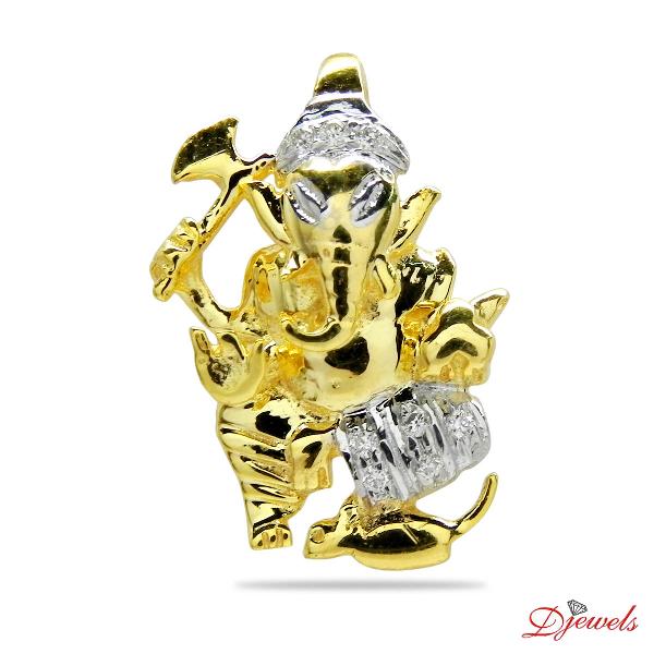 Djewels Gold Diamond Pendant Fuscus, Gender : Mens