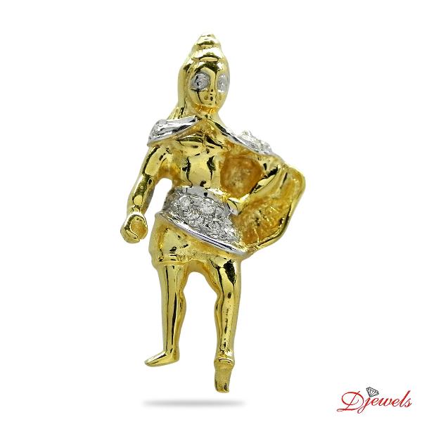 Djewels Gold Diamond Pendant Geminus, Gender : Mens