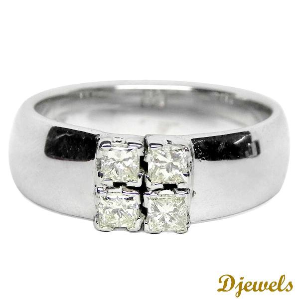 Mens White Gold Diamond Ring