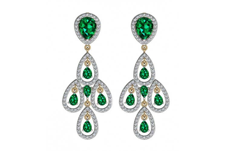 Polished Diamond Danglers, Occasion : Party Wear