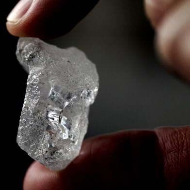 Natural Cut and Uncut Rough Diamond