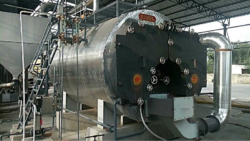 Steam boiler husk fired